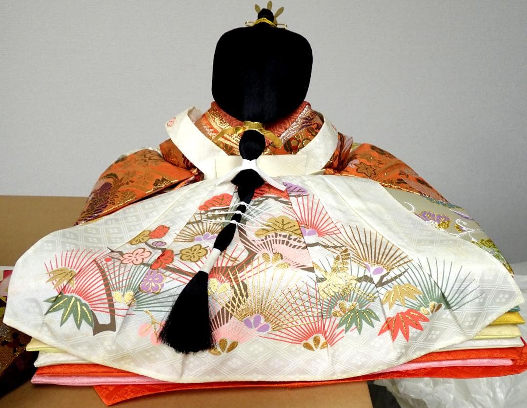 定価68万円 京雛 京都西陣織 本金正絹 平安 ひな人形 雛飾りセット 雛人形