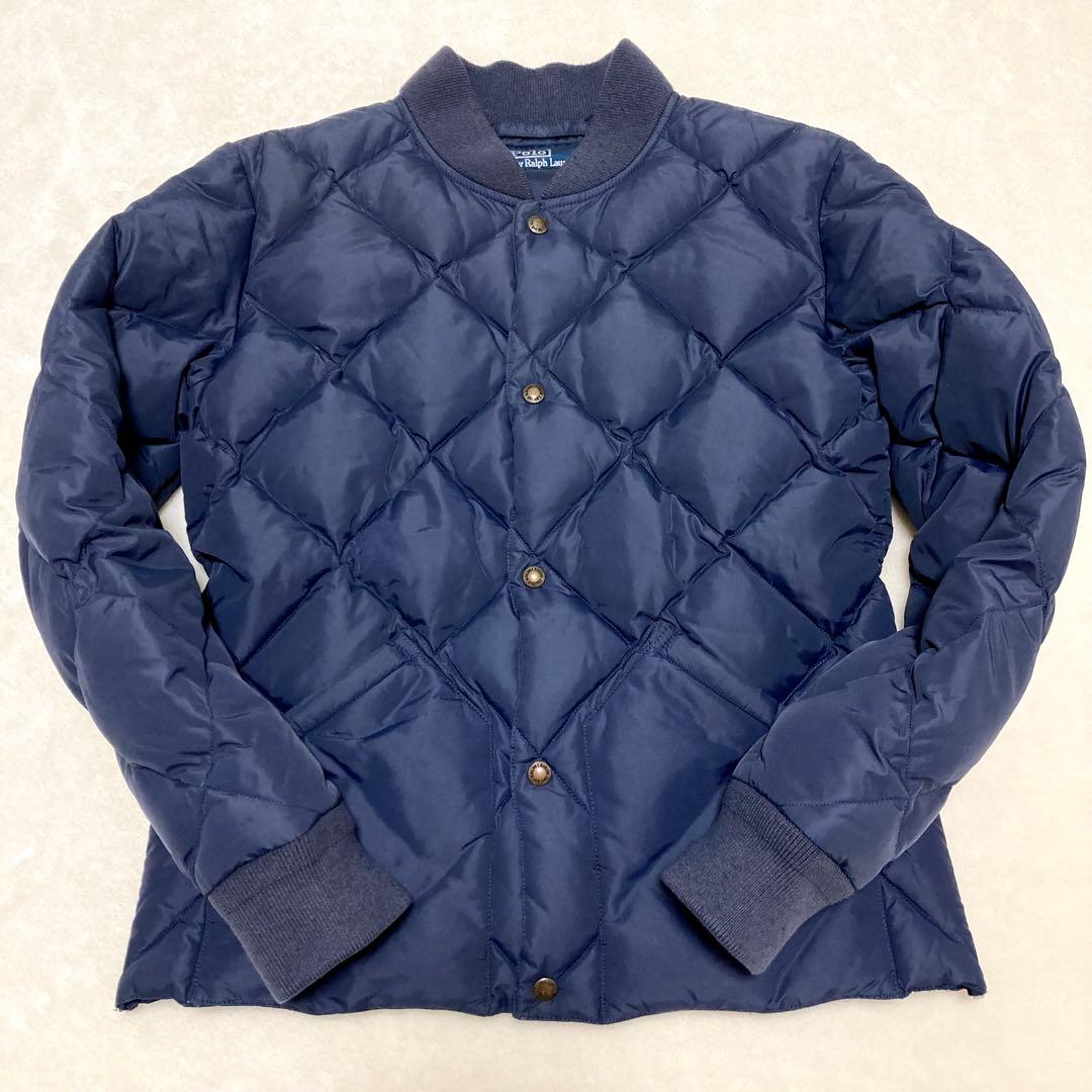 美品 ポロラルフローレン ダウンジャケット ダイヤキルティング 極暖 肉厚 紺