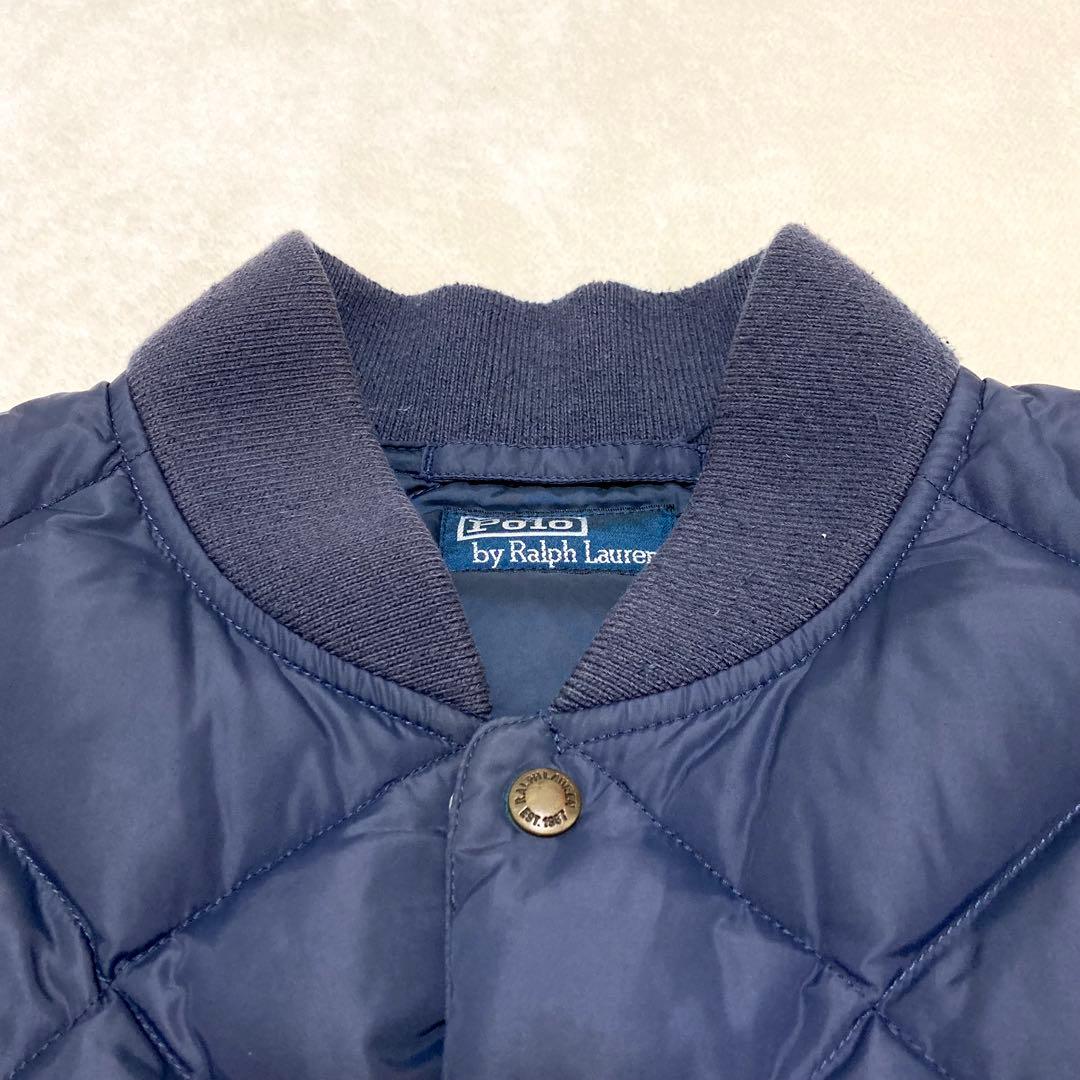 美品 ポロラルフローレン ダウンジャケット ダイヤキルティング 極暖 肉厚 紺