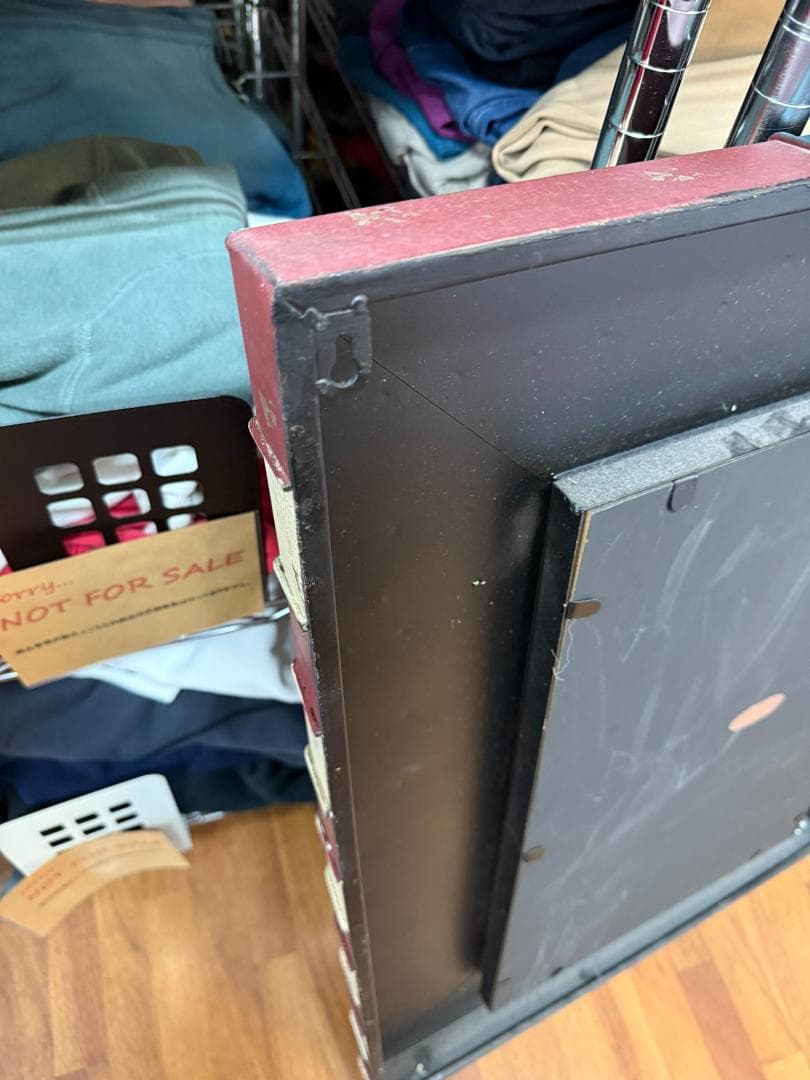 WTW ヴィンテージ風 星条旗 大型 スチール ウォールミラー 鏡