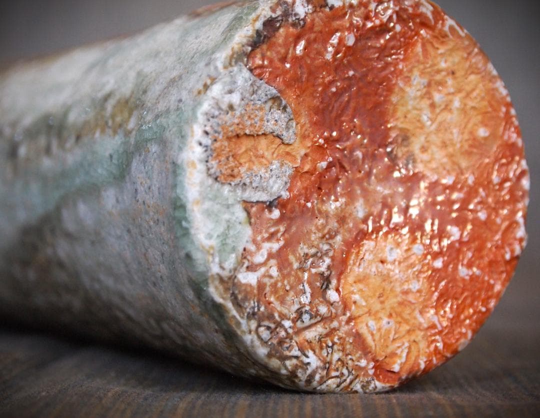 人気作家★デレックラーセン★窯変麦酒器★穴窯