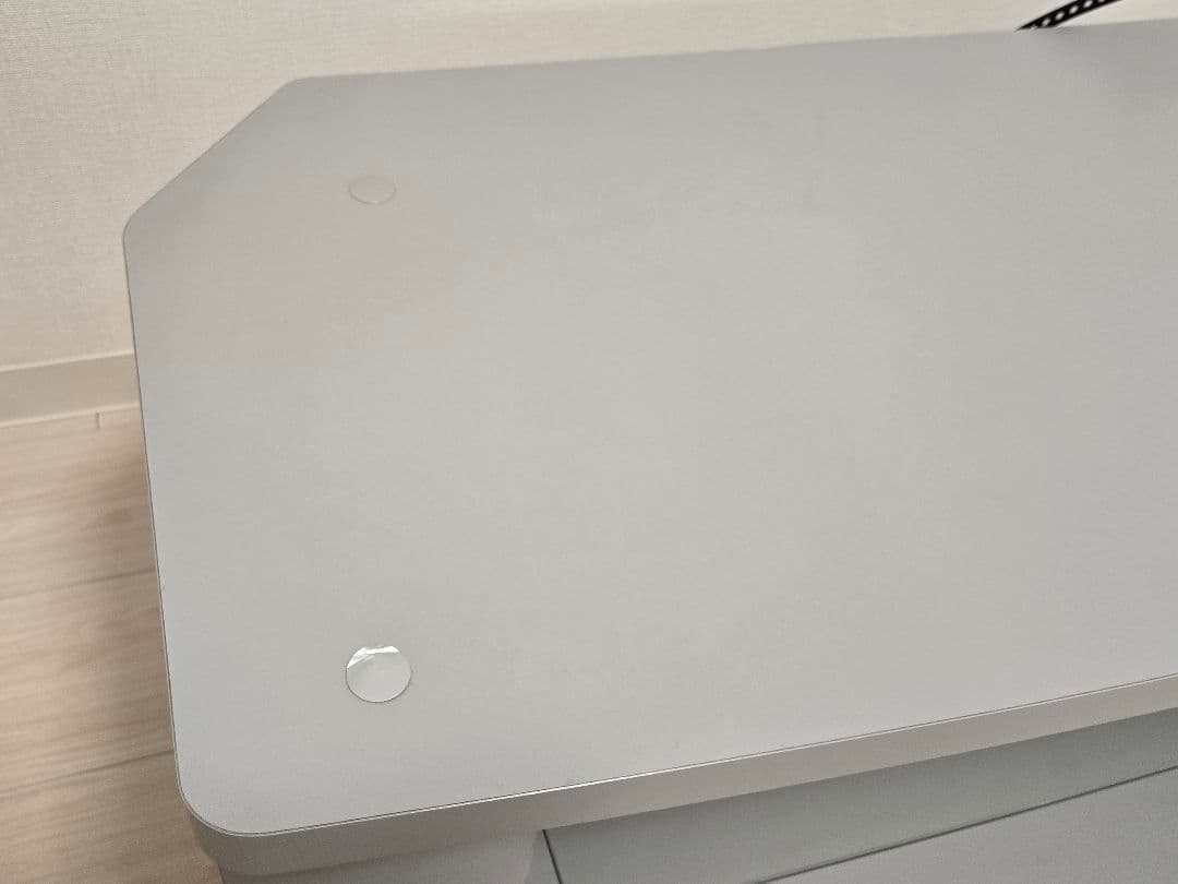 Panasonic テレビ台 グレー ガラス棚 キャスター付き