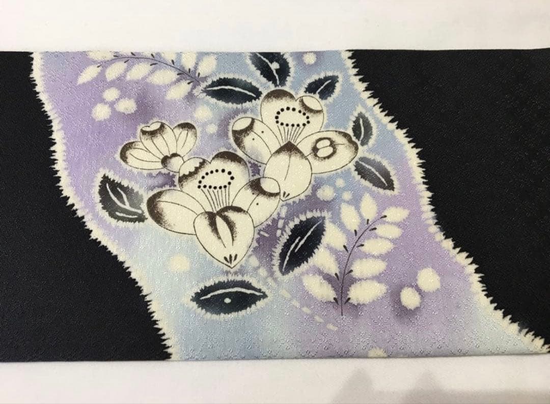 新春破格❗️逸品❗️暈し染め【名古屋帯】　辻ヶ花　地紋　正絹