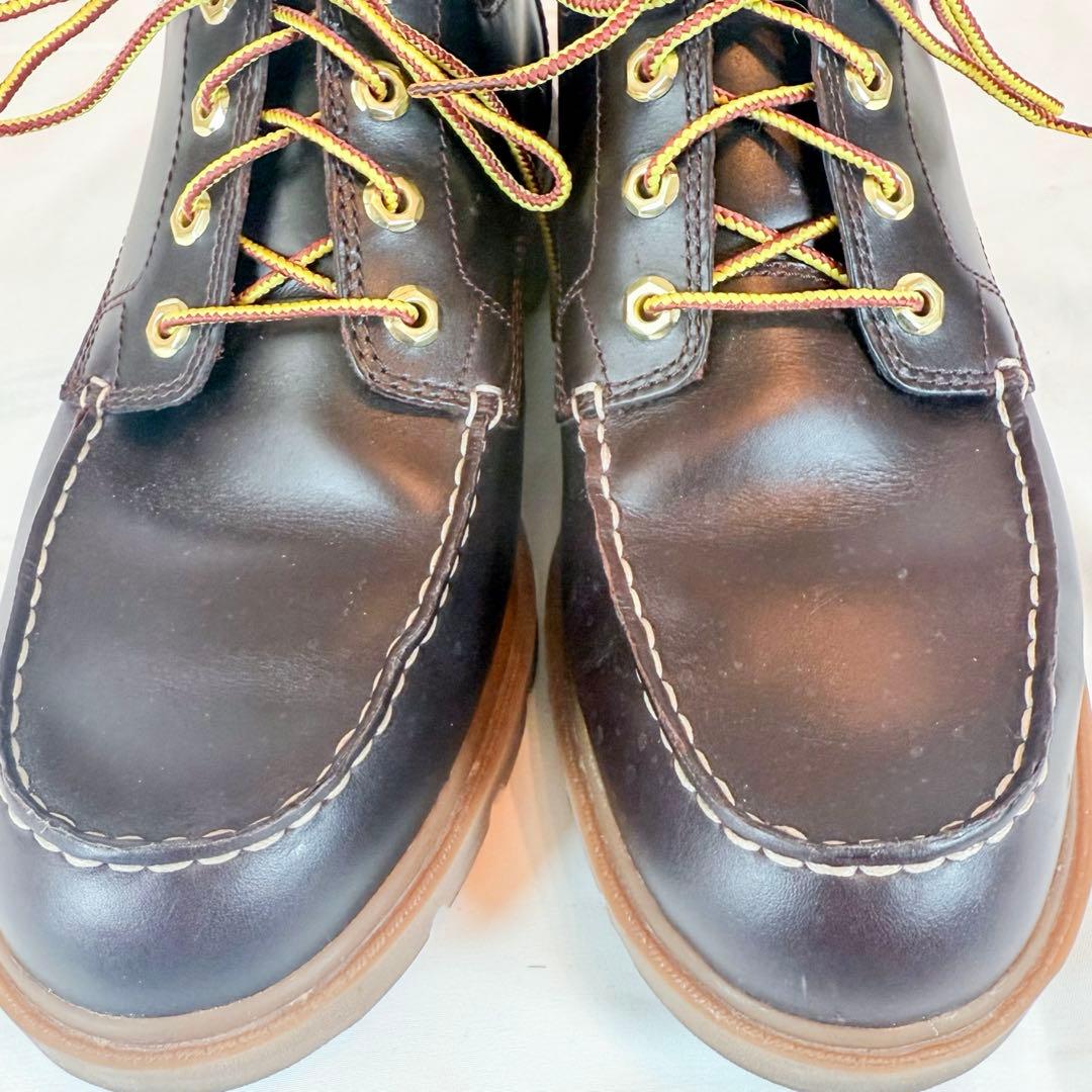 【美品】Timberland モックトゥ レザーシューズ 茶 27cm