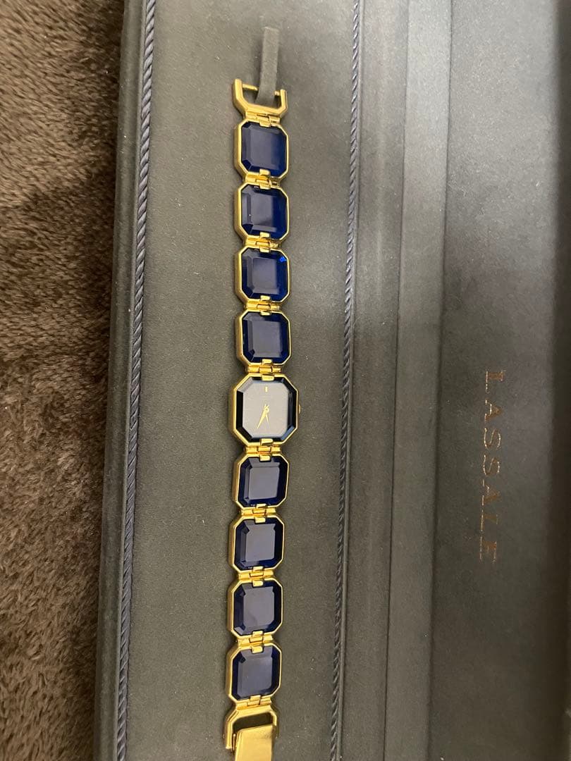 ゆ*」様 ヴィンテージ　超稀少　セイコーラサール　ブレスレット腕時計　グリーンス