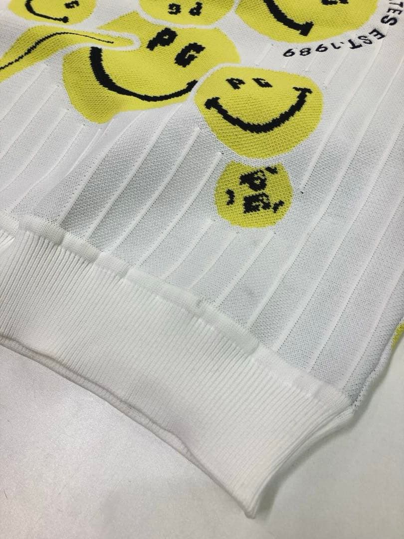 PEARLY GATES スマイリーフェイス　ニットベスト　Ｖネック　サイズ1