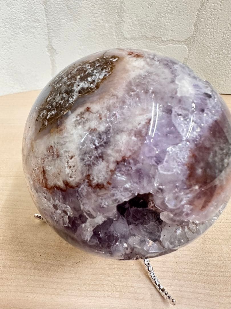 高品質！　アメジスト　ブルーアゲート　フラワーアゲート　笑口　スフィア　虹入