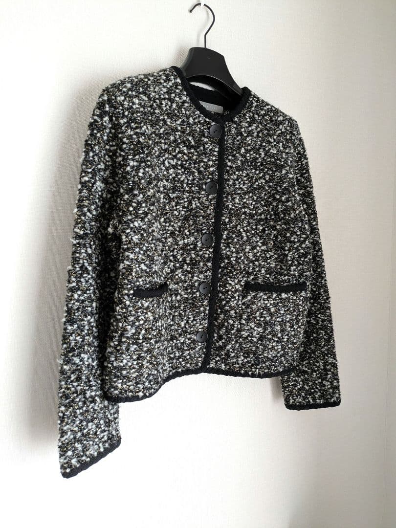 今季美品*定価7.5万 theory luxe ツイードニットジャケット 38