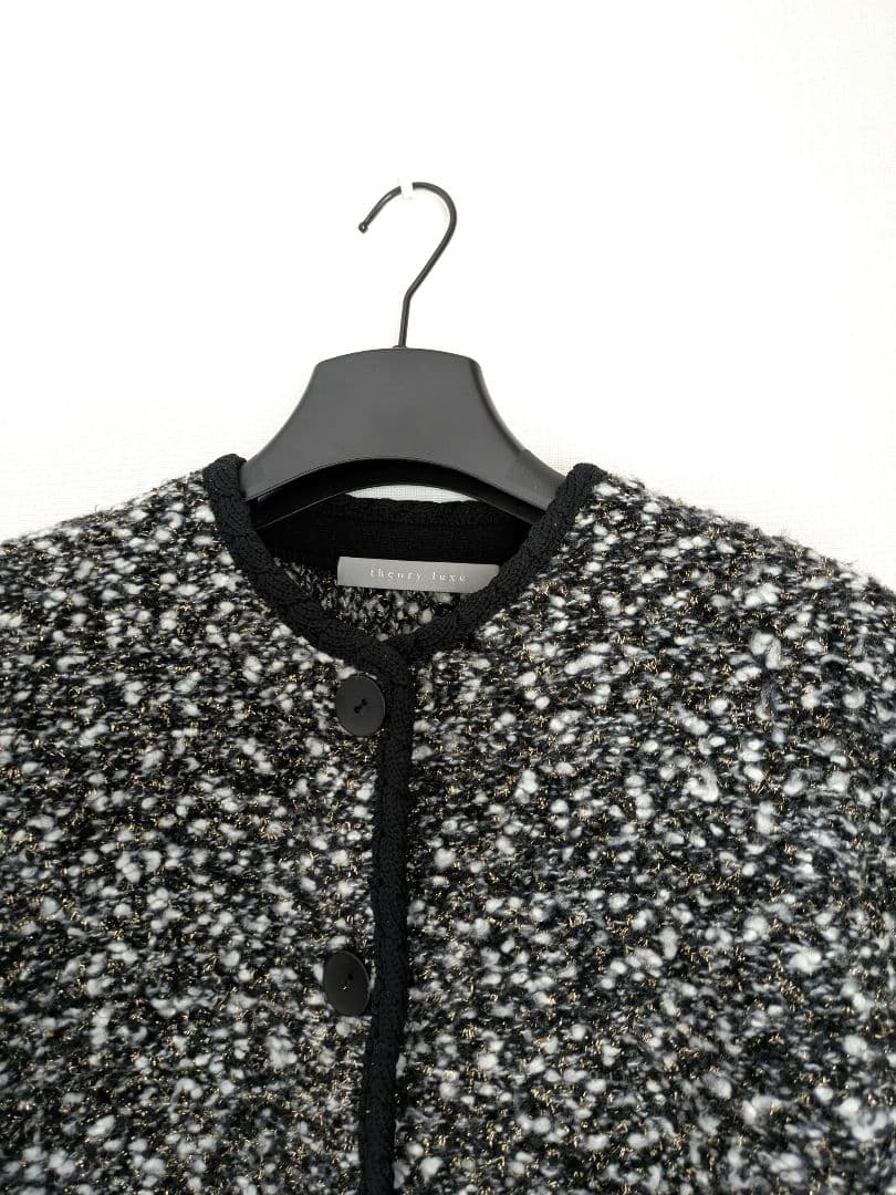 今季美品*定価7.5万 theory luxe ツイードニットジャケット 38