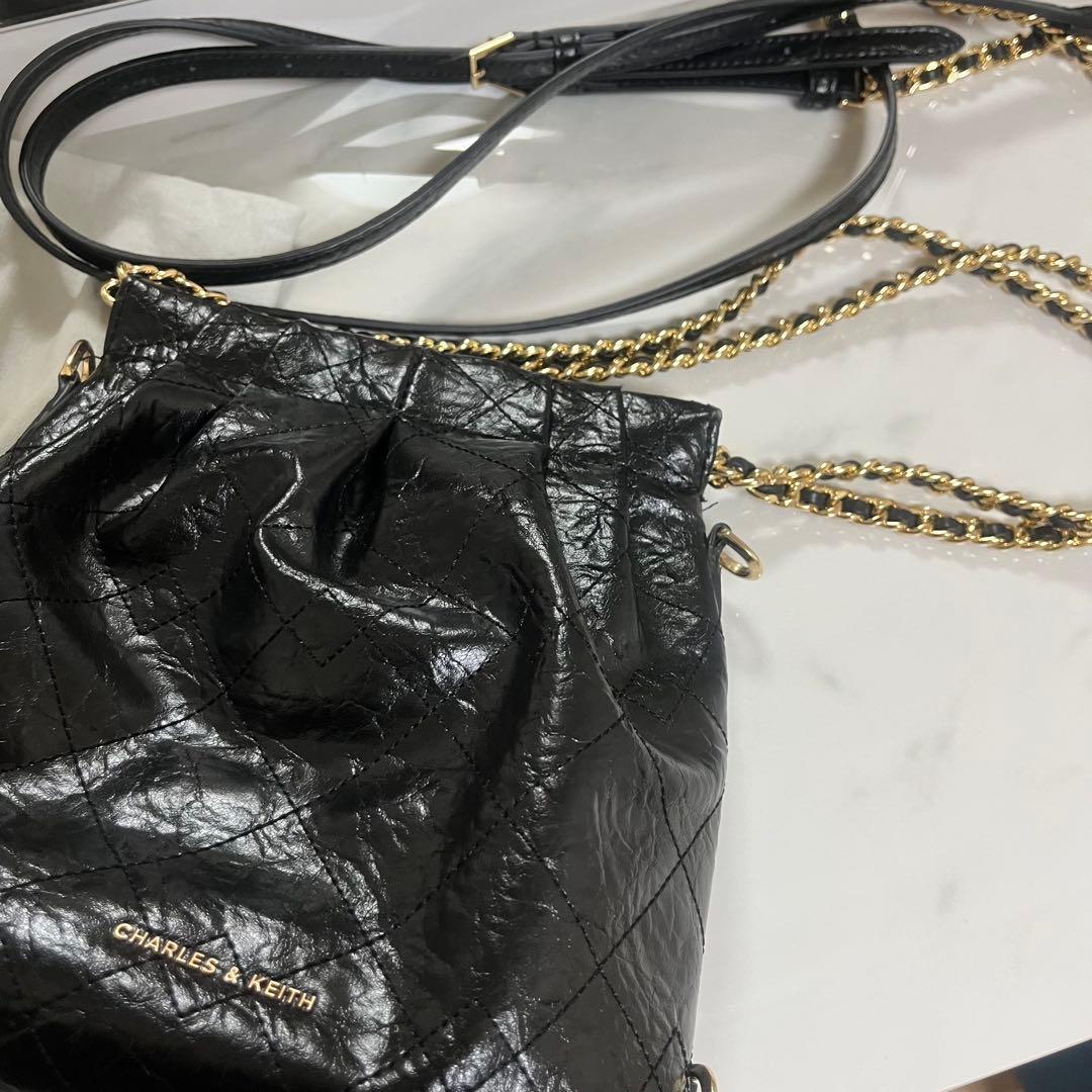 Duo ドゥオ チェーンハンドルツーウェイバックパック - ブラック　Sサイズ