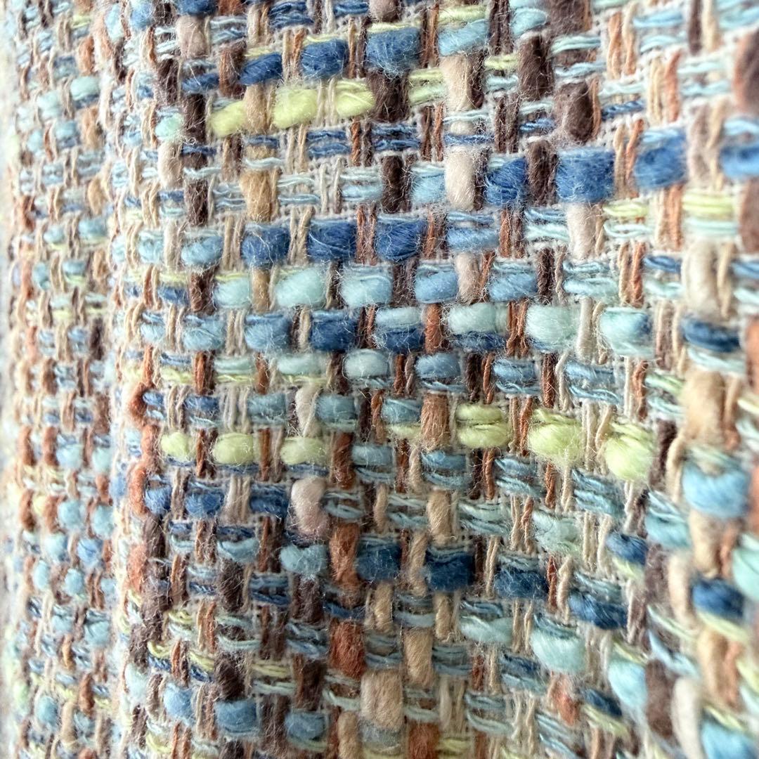 ハナエモリ ツイードノーカラージャケット マルチカラー 40 日本製