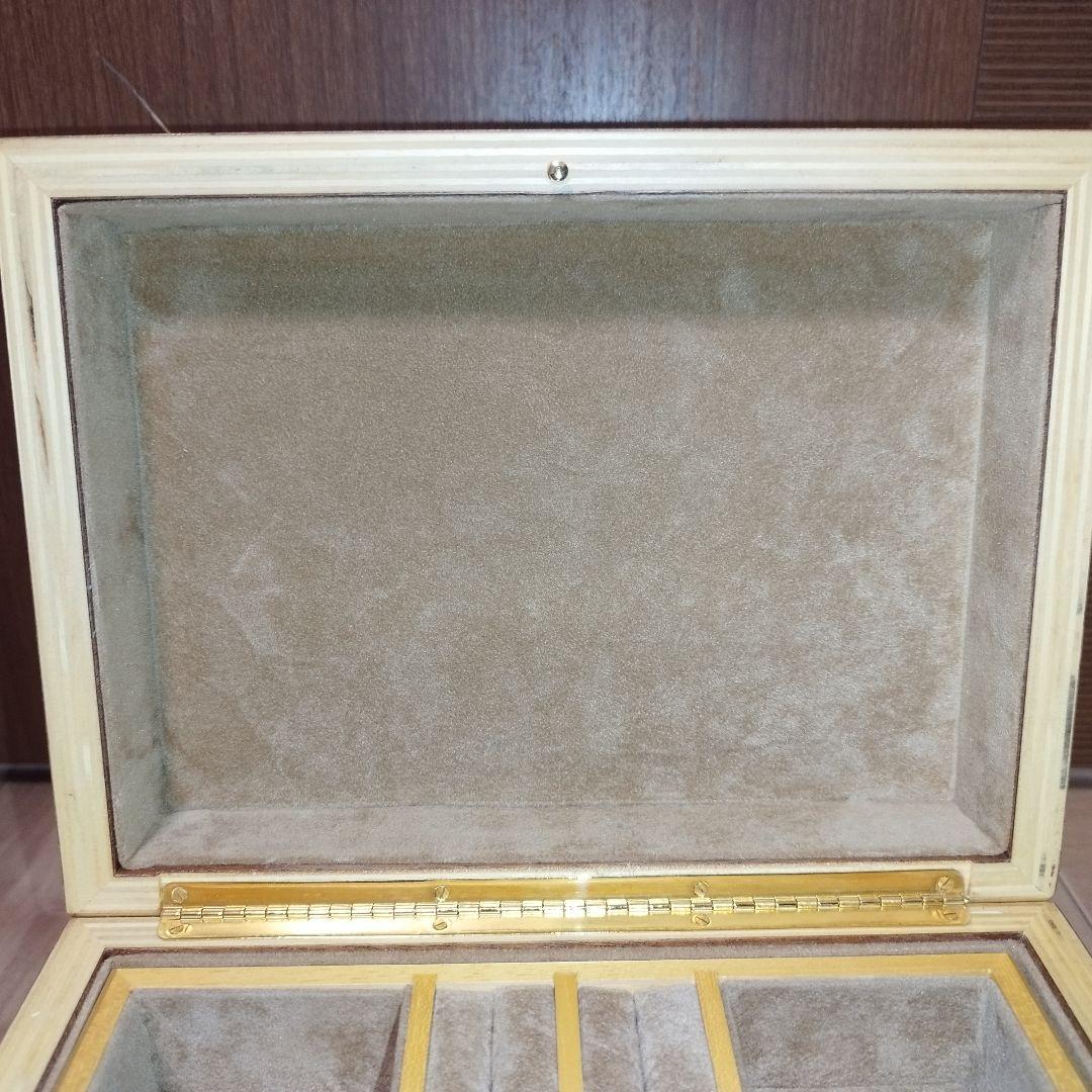 【美品】AGRESTI ジュエリーボックス 2段 宝石箱 鍵付き イタリア製