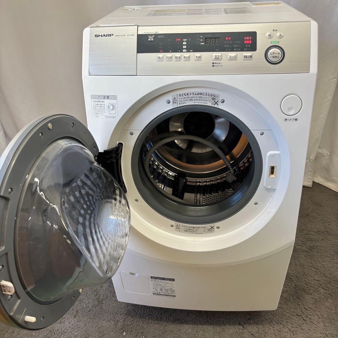 ★982　ドラム式洗濯機　シャープ　乾燥　10キロ　左開　安い　綺麗　設置無料