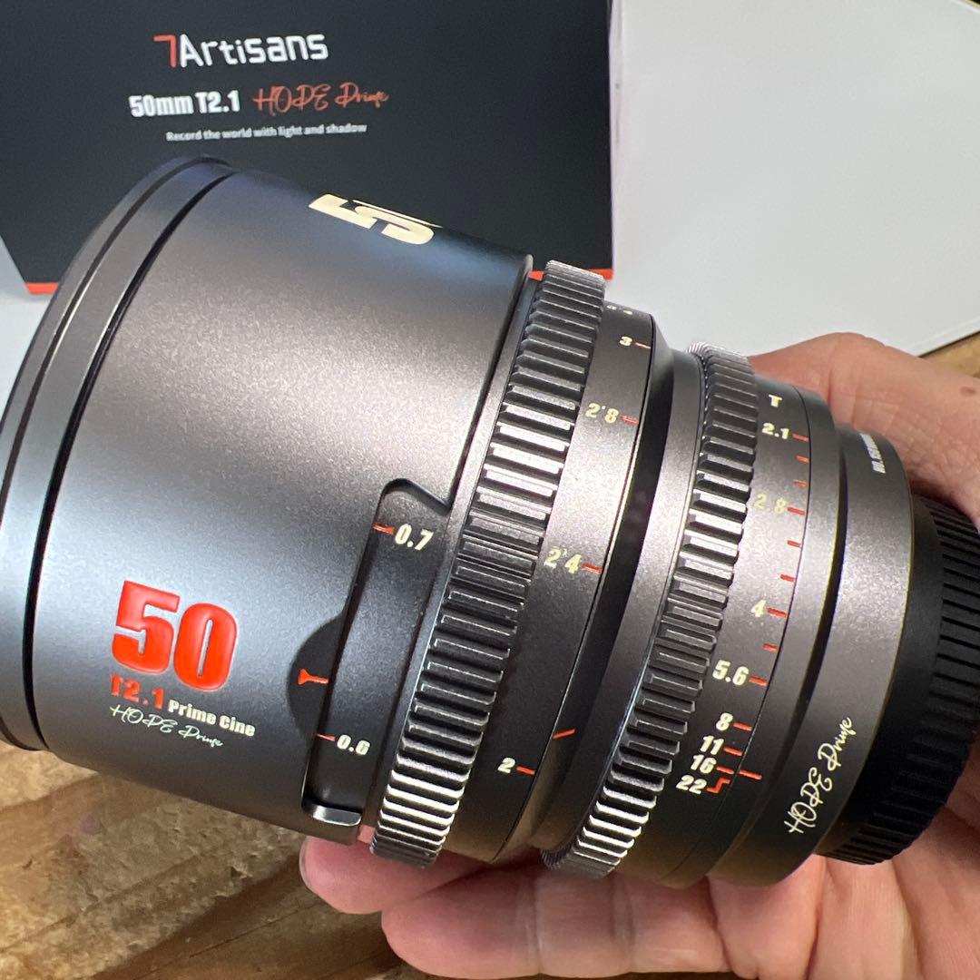 7Artisans 50mm T2.1 レンズ M43マウント