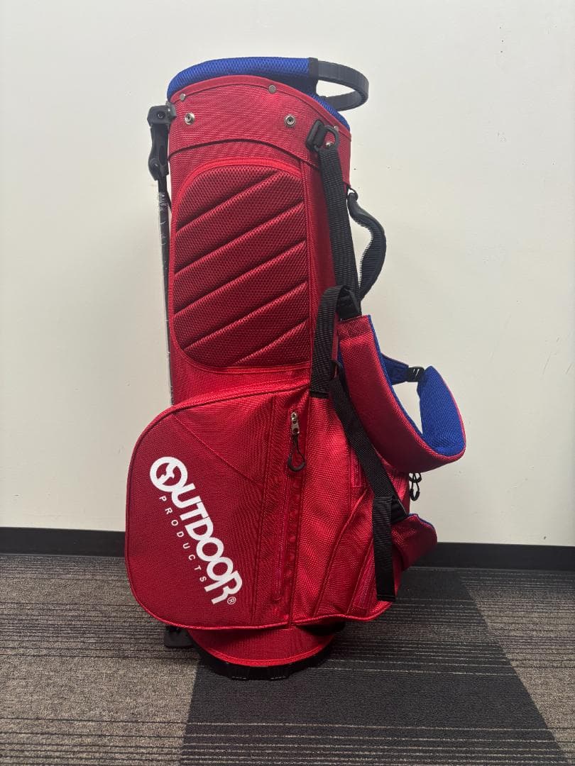 OUTDOOR PRODUCTS スタンド式キャディバッグ レッド