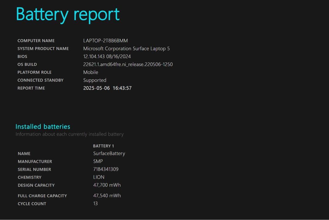 【美品】Surface Laptop 5 13.5 インチ 512GB セージ