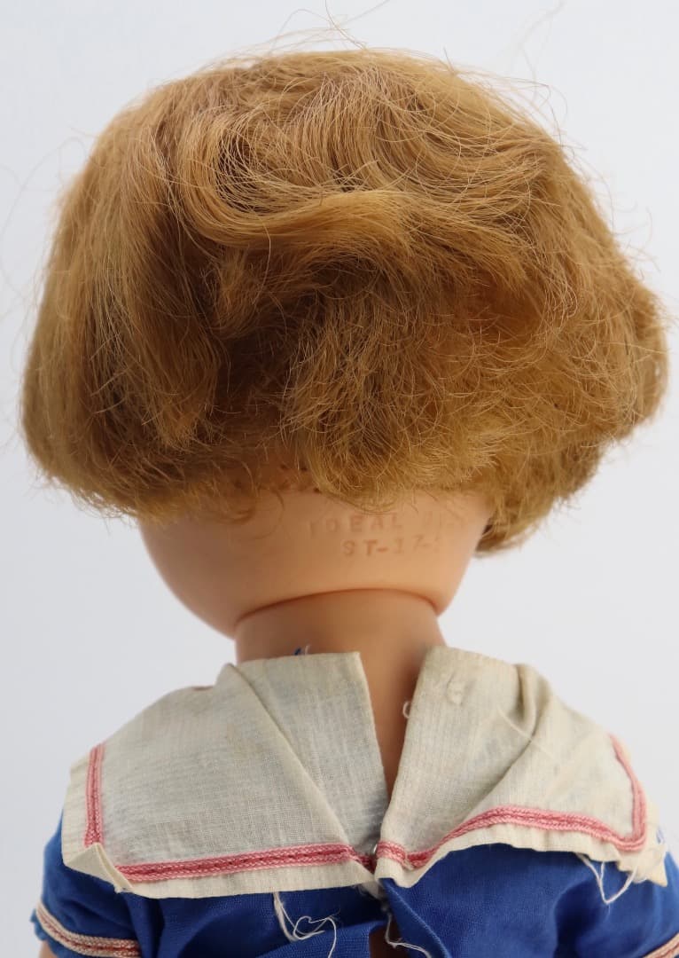 ビンテージ 青いセーラー服シャーリー・テンプル人形44cm 裸足 IDEAL社