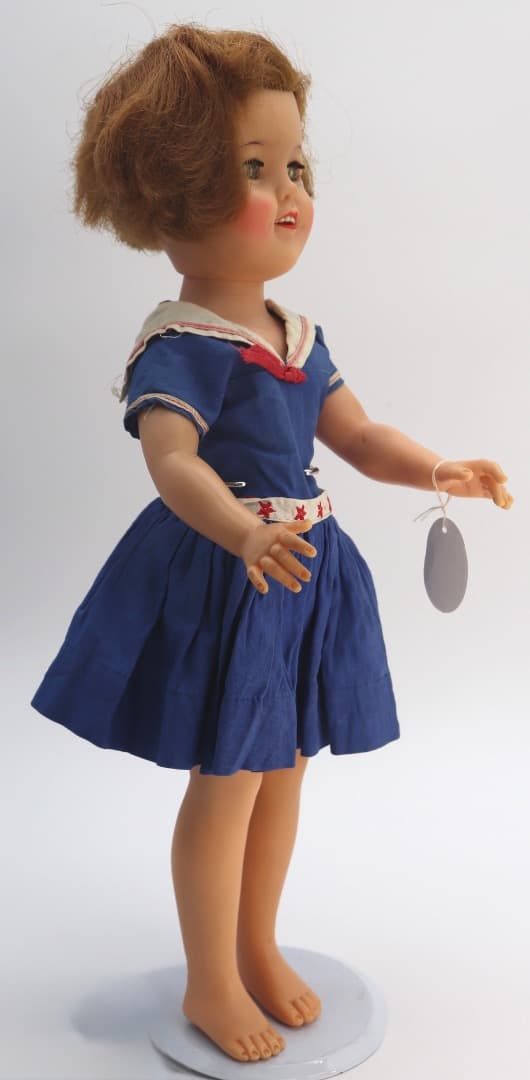 ビンテージ 青いセーラー服シャーリー・テンプル人形44cm 裸足 IDEAL社