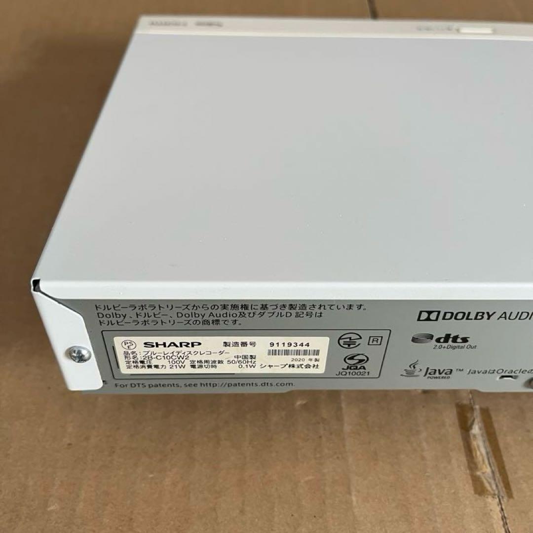 SHARP AQUOS 2B-C10CW2 HDD＆ブルーレイレコーダー