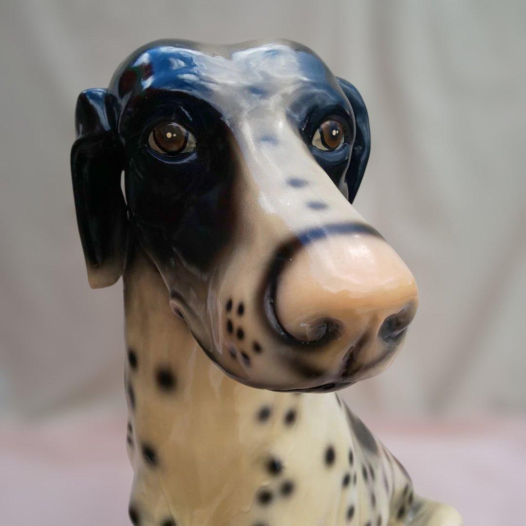 ヴィンテージ ダルメシアン 犬 陶器 置物