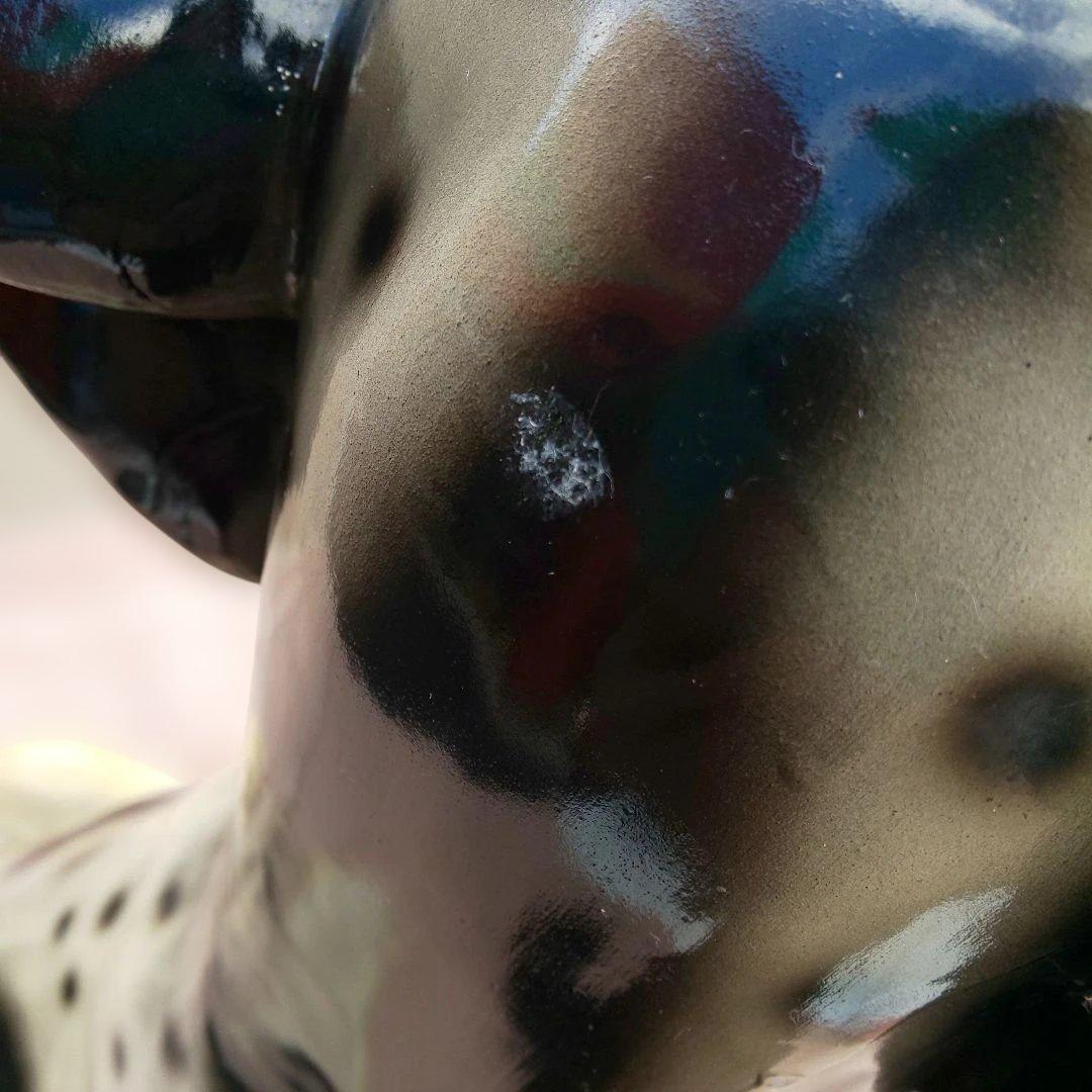 ヴィンテージ ダルメシアン 犬 陶器 置物