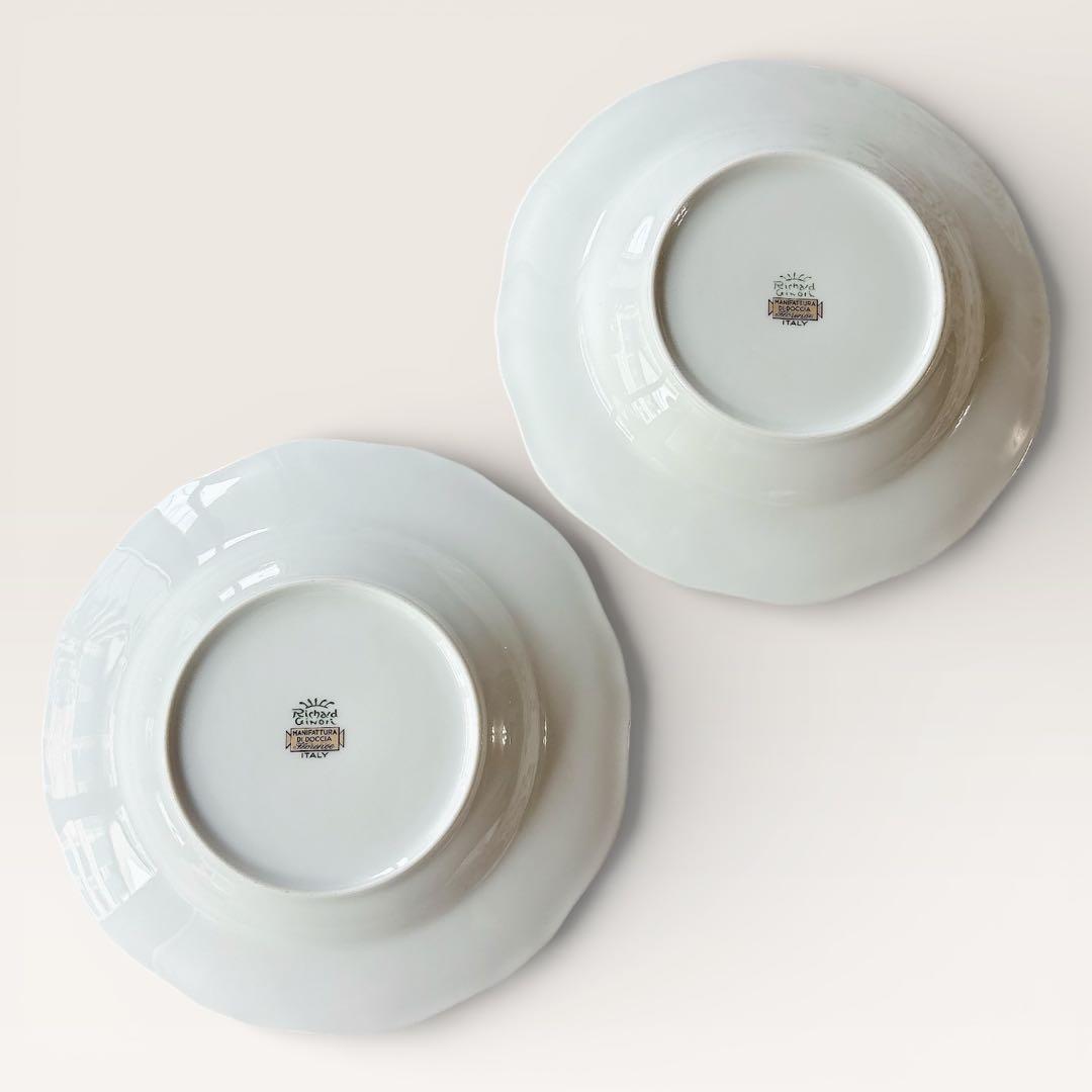 未使用❤️ジノリ❤️グランデューカ❤️深皿　スープ皿　パスタ皿　24センチ　ペア