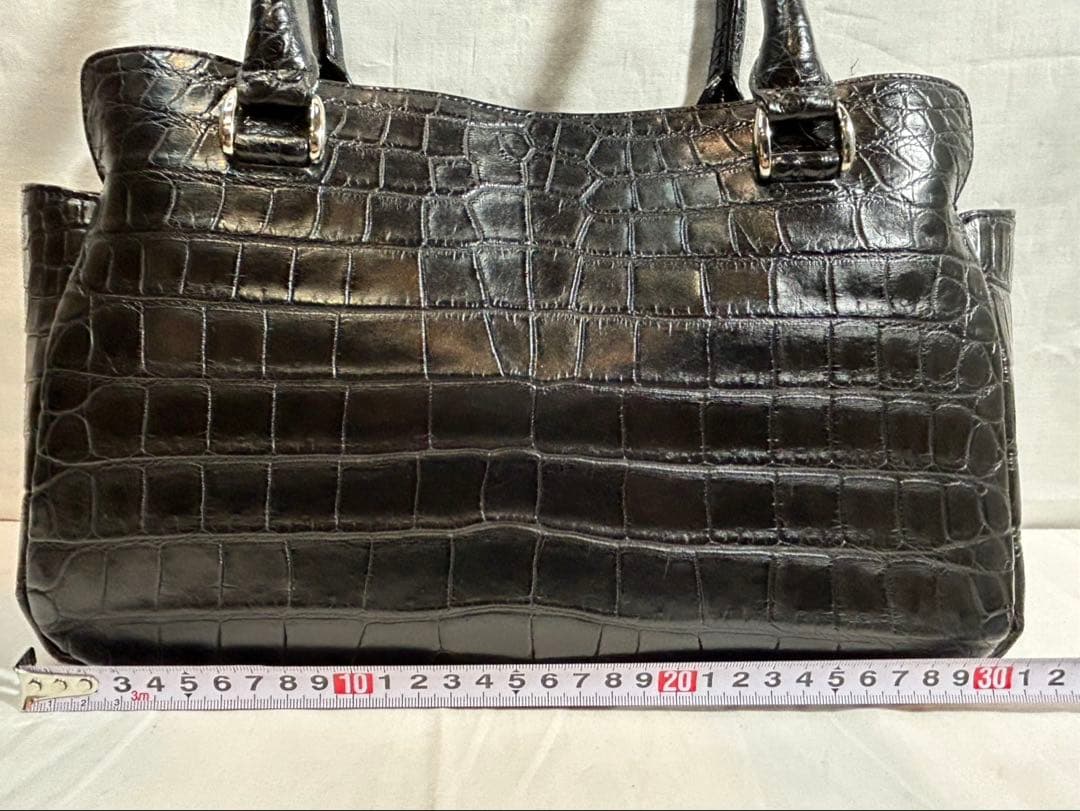 極美品 クロコダイル CROCODILE JRA バッグ マットクロコ ワニ革