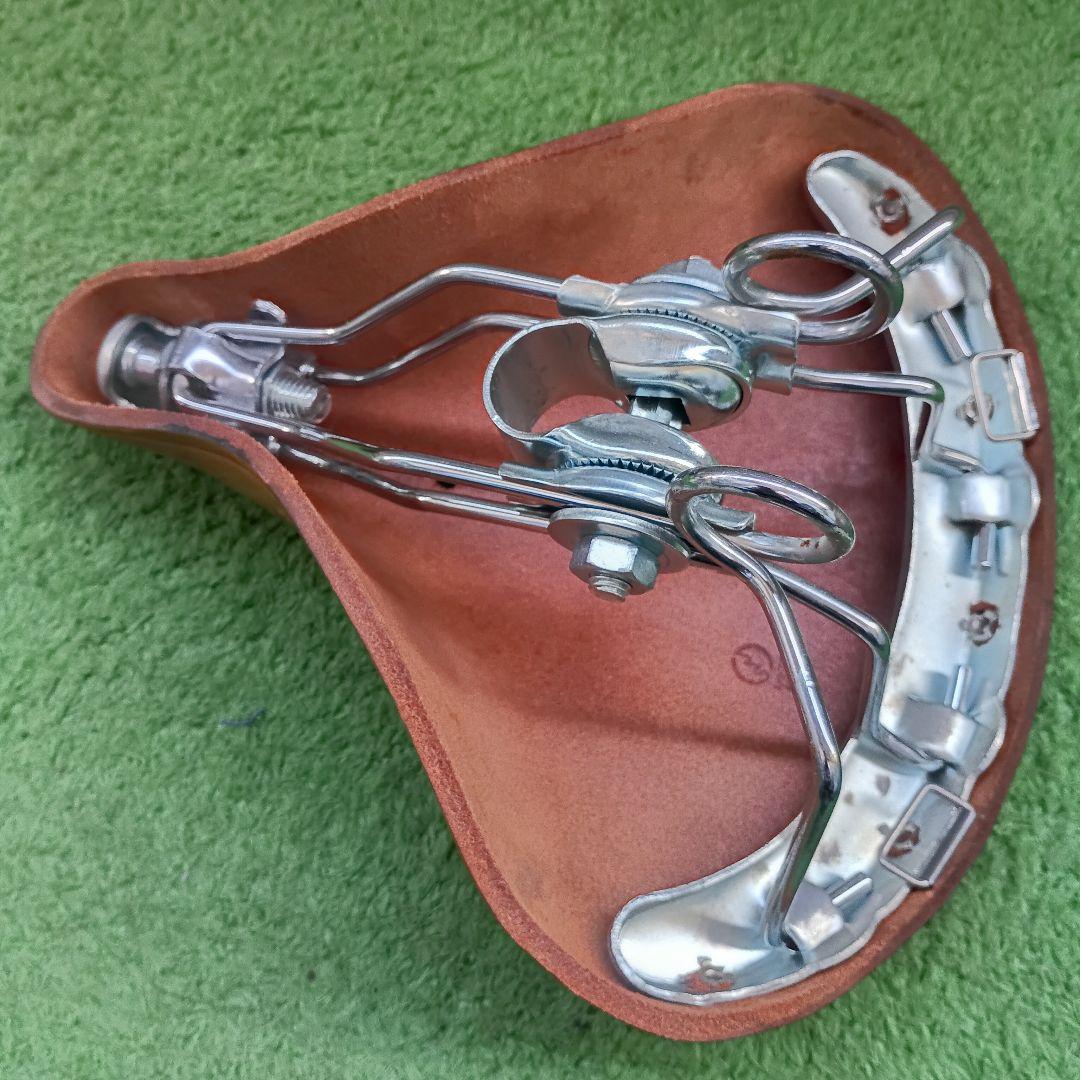 藤田サドル、ビンテージ　レザーサドル　BELT、シートポスト付き（おまけ）