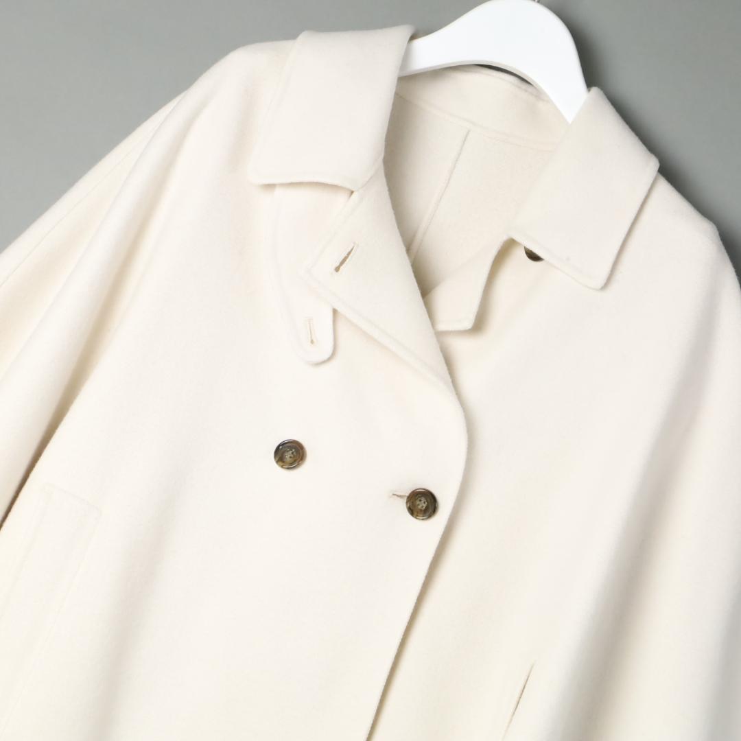 254 新品 今季 23区 ウールライトリバー ポンチョシルエットコート 38