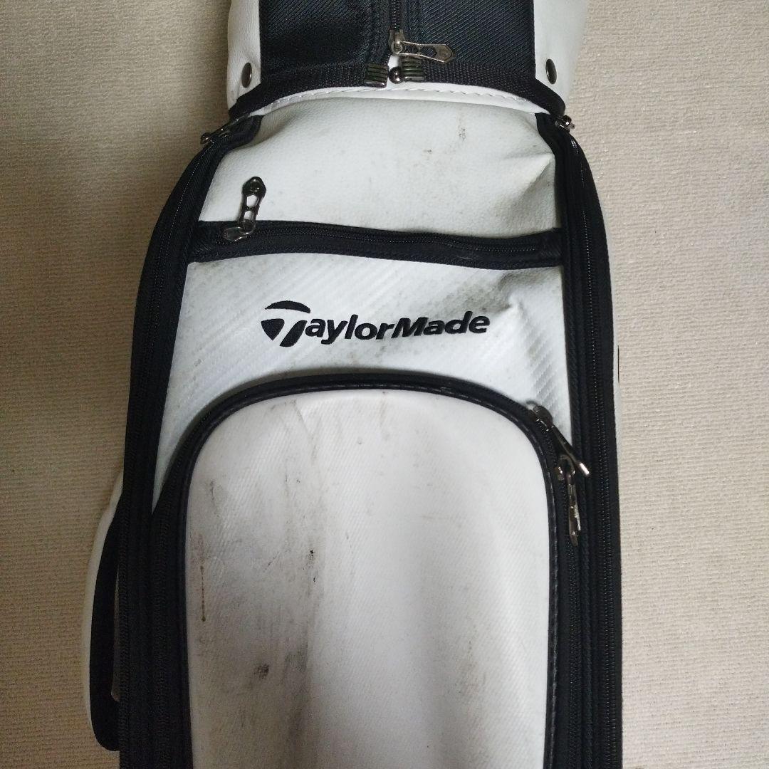 TaylorMade ゴルフキャディバッグ ホワイト/レッド　※汚れあり