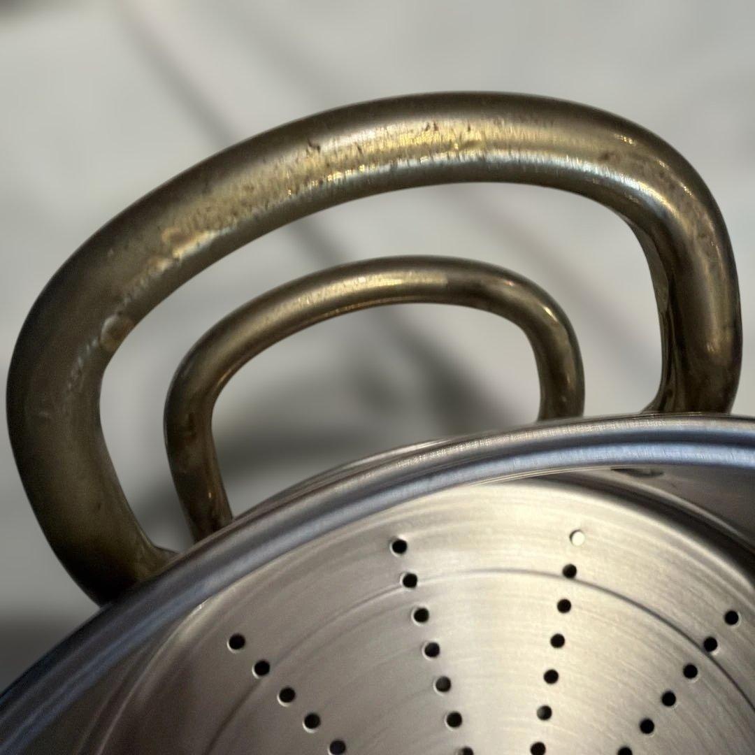 ステンレススチール 蒸し器 両側ハンドルVシリーズ18-8