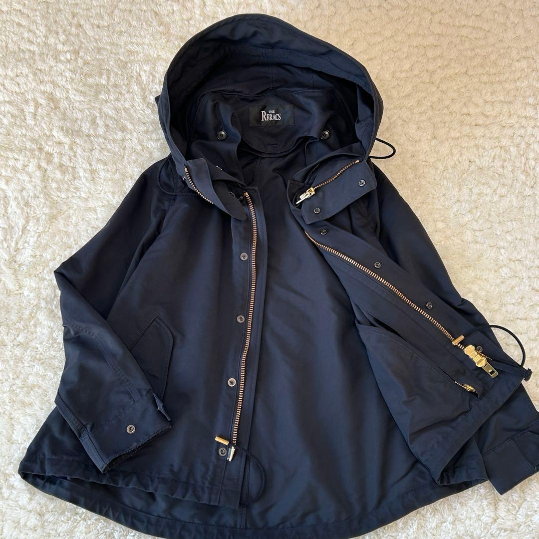 美品✨ザリラクス　ショートモッズコート　ファーライナー　黒　36