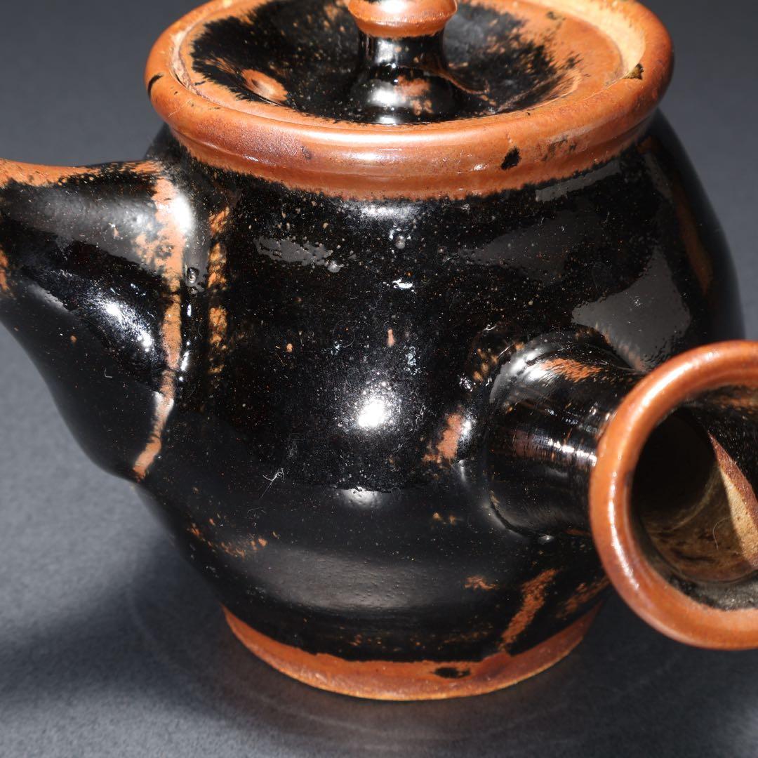 浜田庄司　黒釉急須　人間国宝　民藝　R1615K2
