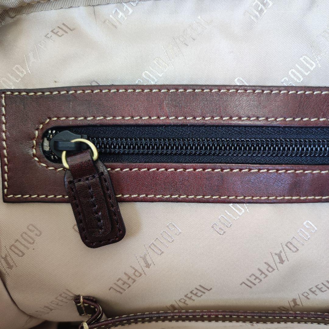 ☆美品☆GOLD PFEIL レザービジネスバッグ A4　本革　メンズ　ワイン