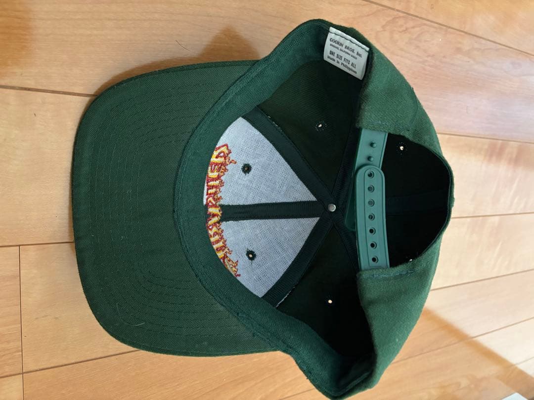 OLD THRASHER CAPフレイムロゴ グリーン