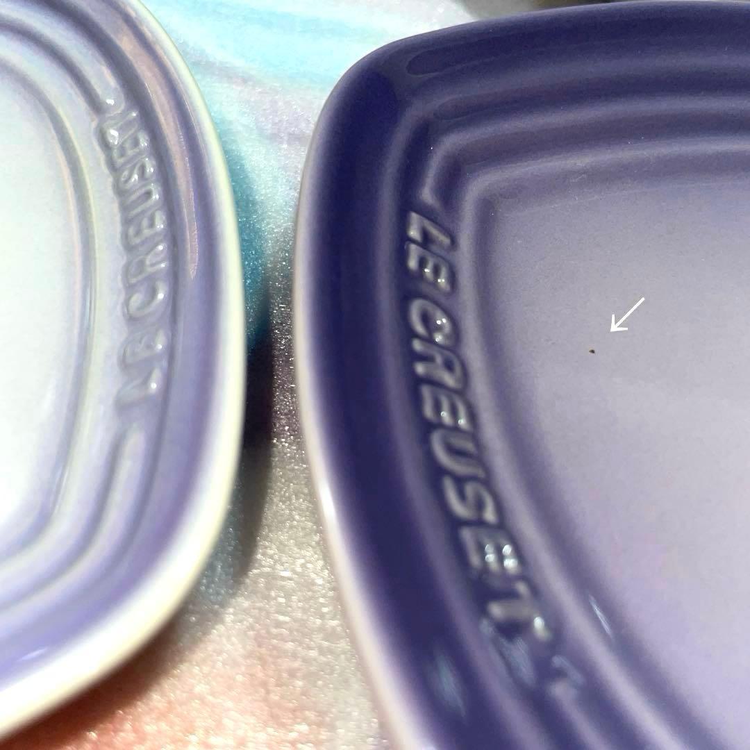 ル・クルーゼ　海外　ハートプレート　パウダーパープル　ブルーベルパープル　新品