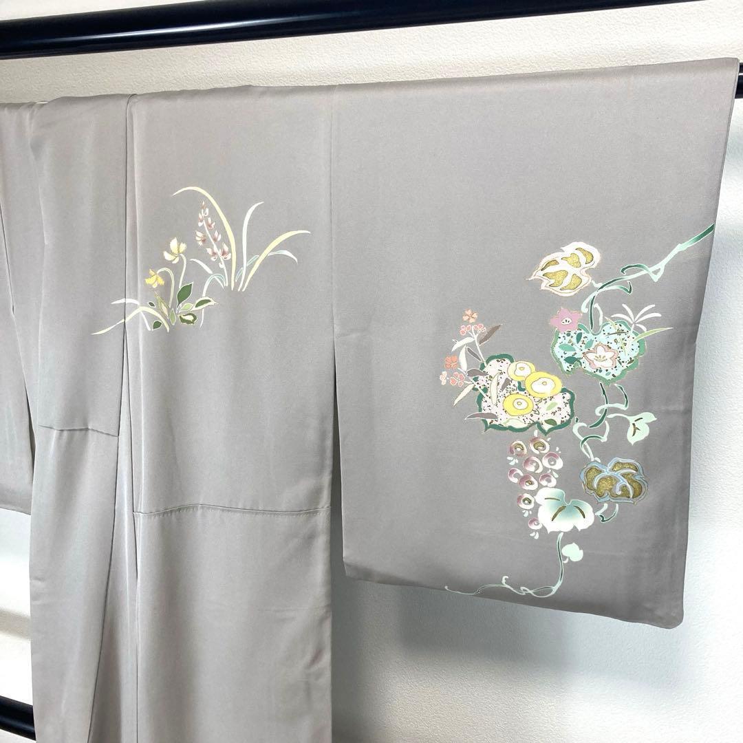 FF-210 付下げ モダン ハイセンス お洒落 共八掛 正絹 広衿 袷