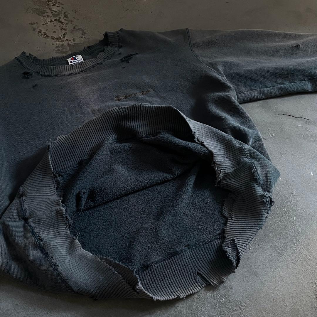90's Champion”sun fade ”grunge”borosweat