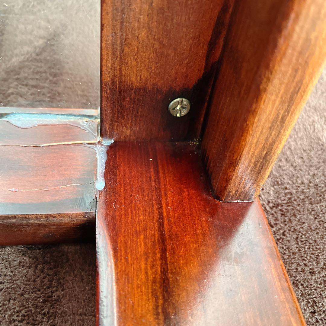 傷み有】ビンテージ カリモク ガラス トップ ローテーブル 送料込