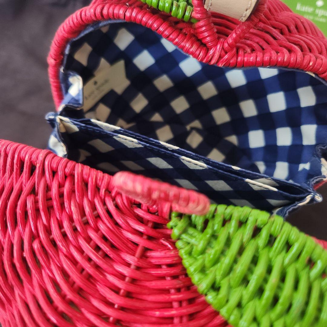 ケイトスペードニューヨーク　りんご　リンゴ　かごバッグ　立体　カゴ