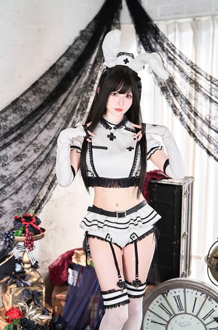 Malymoon マシュマロホワイトバニーナースセットアップ