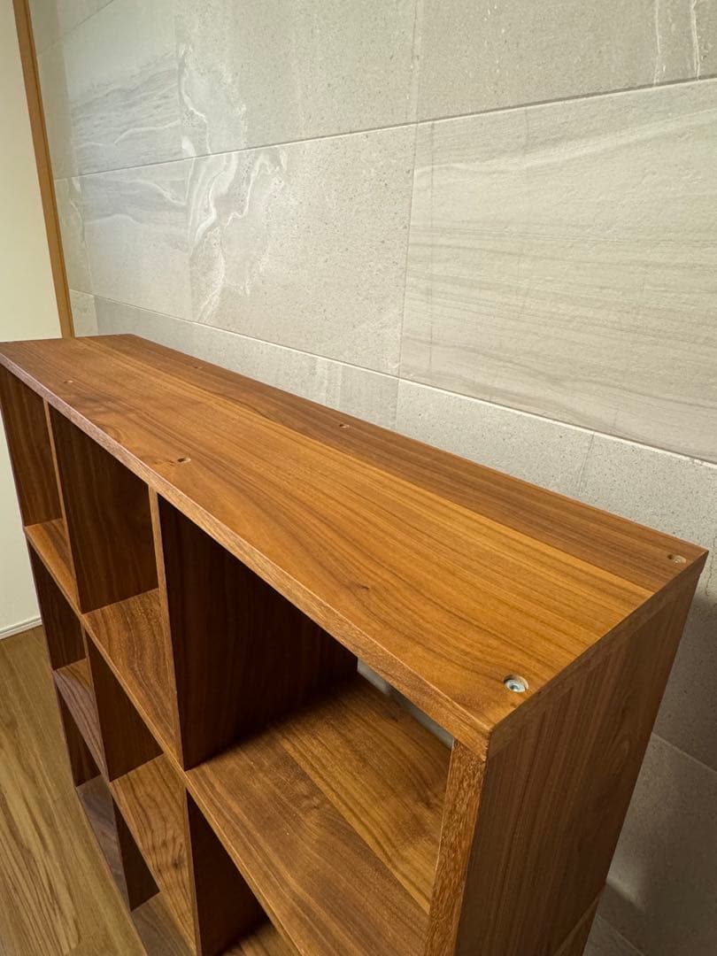 無印良品　スタッキングシェルフセット・３段×３列・ウォールナット材