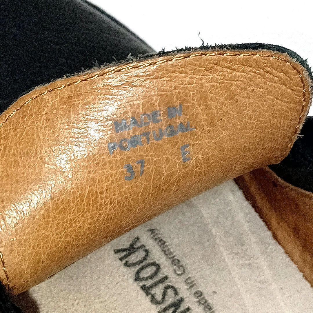 【美品】ビルケンシュトック　メンフィス　シボ革 レザー シューズ　ブラック