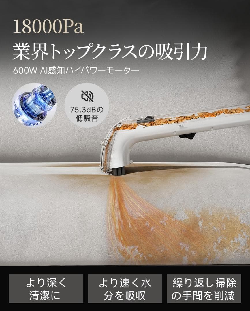 リンサークリーナー カーペットクリーナー アタッチメントセット付き