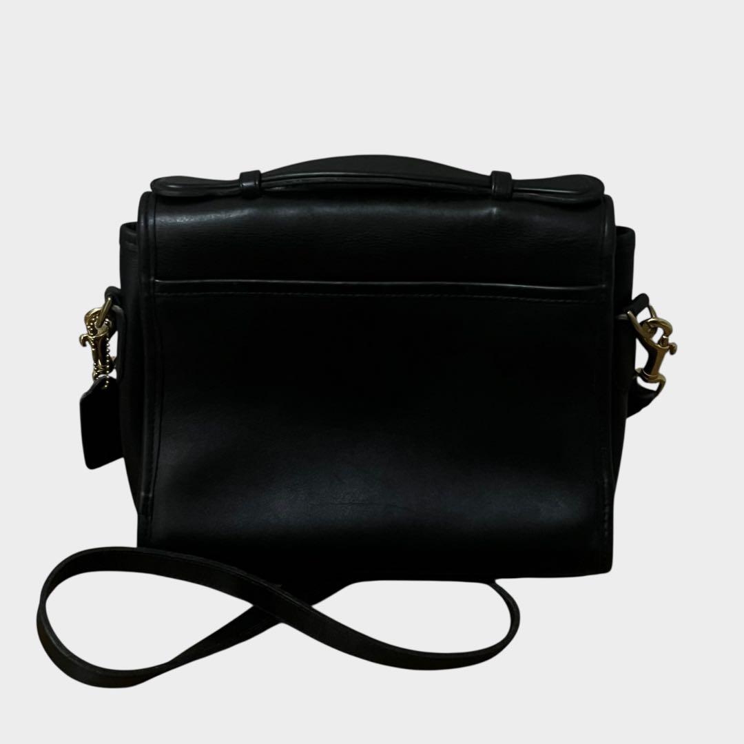 美品 オールドコーチ 2way ショルダーバッグ グラブタンレザー ブラック