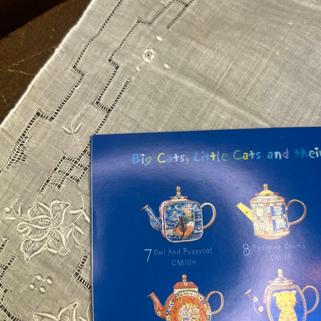 未使用　1996シャルロット ディ ヴィータミニチュアティーポットフクロウと子猫