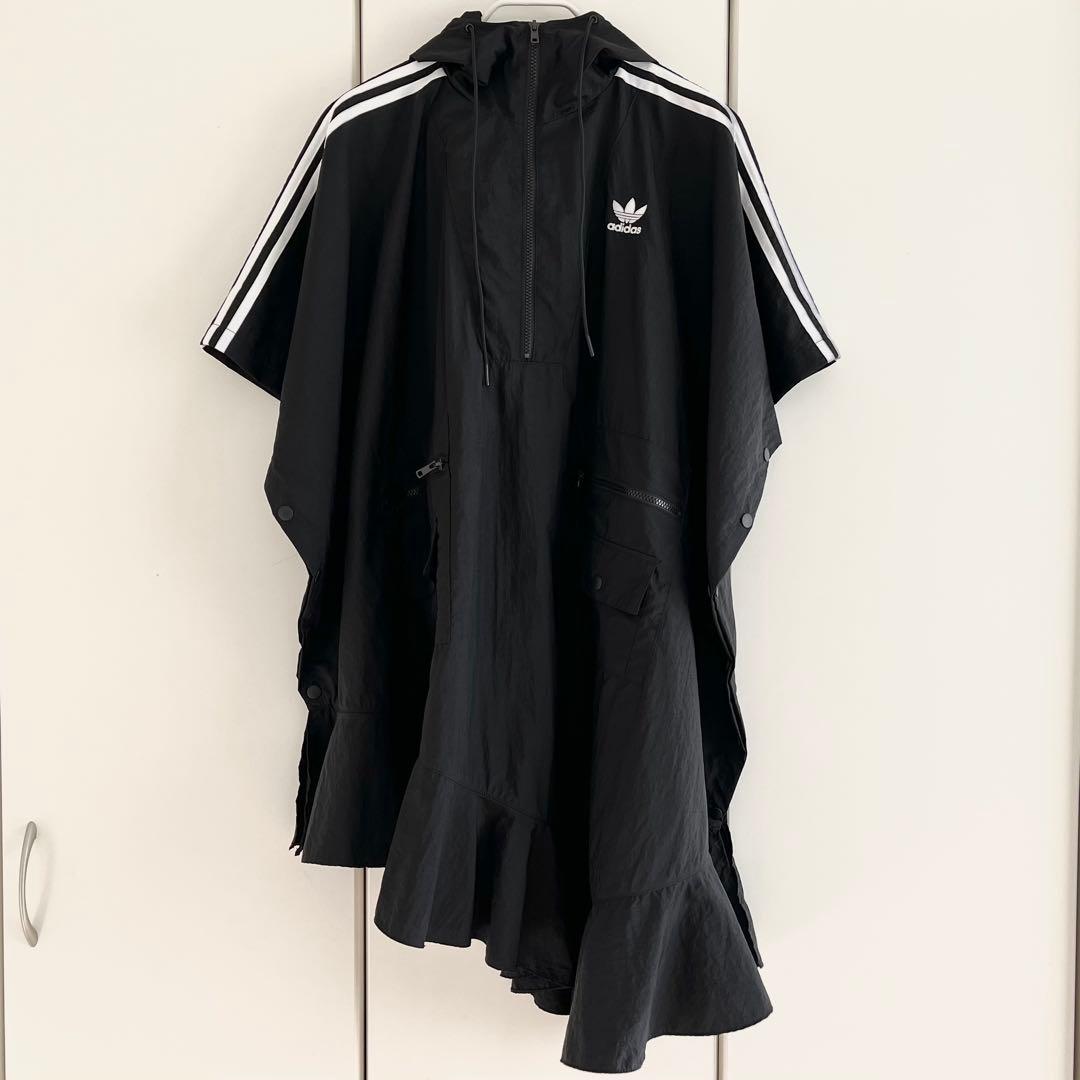 アディダス adidas originals J KOO ポンチョ フリル 黒