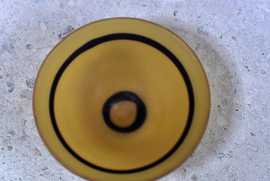 義山　銀箔清風平茶碗硝子　【極上品】お茶道具／共箱