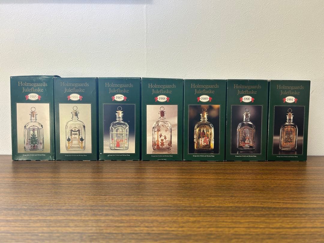 Holmegaard Juleflaske 1991/1987/1985 セット