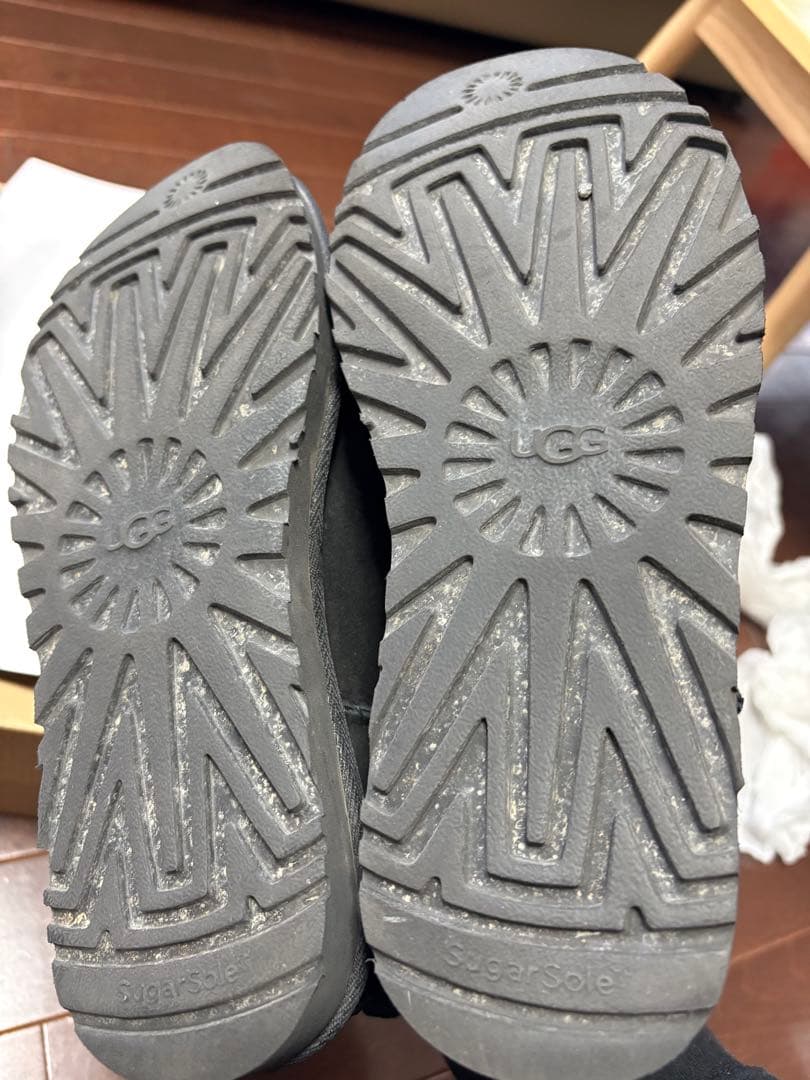 UGG ブラック ムートンブーツ 7 24センチ